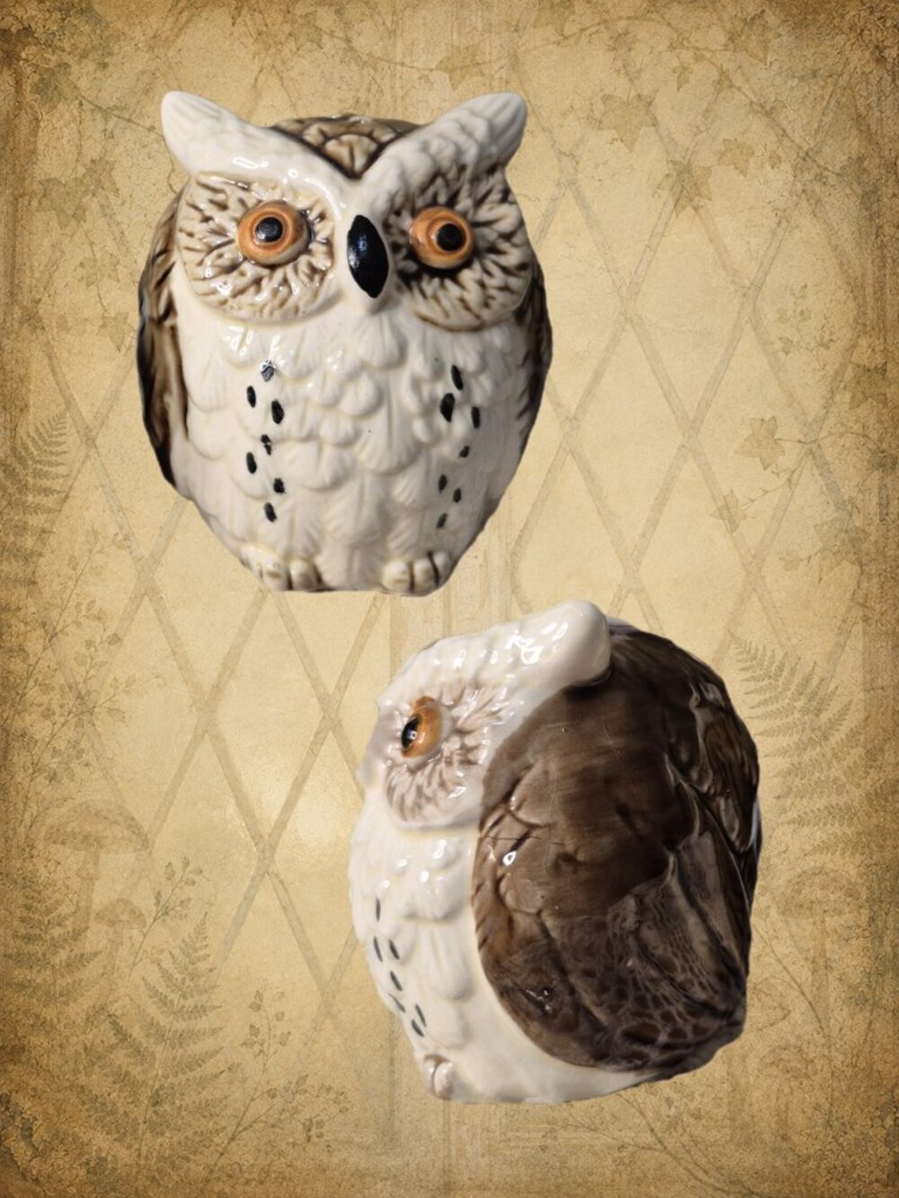 Peculiar Passages 🚪🧚‍♂️ Vintage Japan Owl Salt & Pepper Shakers Ceramic Set